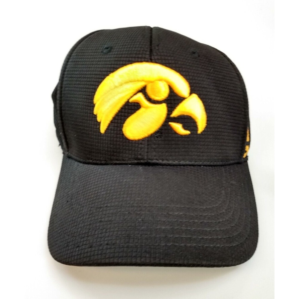 Iowa Hawkeyes Big Logo Hat Cap Black Memory Flex OSFM Top Of World Mens NCAA